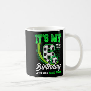 Its My 6th Soccer Birthday Boy Funny 6 Year Old Bd Coffee Mug