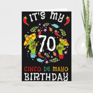 It's My 70th Birthday Cinco De Mayo Shirt Kid Men Card