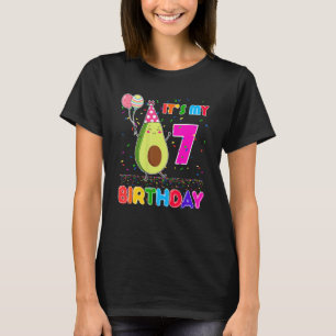 It's My 7 Birthday Avocados B day For Kids Love Av T-Shirt