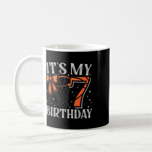 It's My 7 Birthday Seven Sketll Girl Bday Party Da Coffee Mug