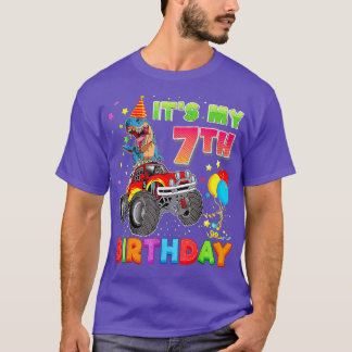 Its My 7th Birthday 7 Year Old Dinosaur Monster Ca T-Shirt