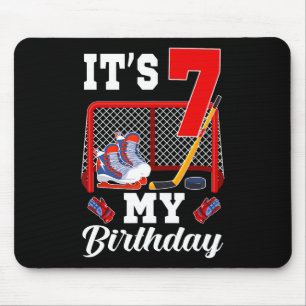 It's My 7th Birthday 7 Year Old Ice Hockey Theme P Mouse Mat