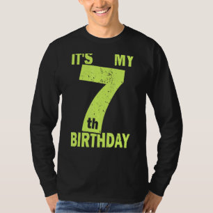 It's My 7th Birthday 7 Years Old Girl And Boy 7th T-Shirt