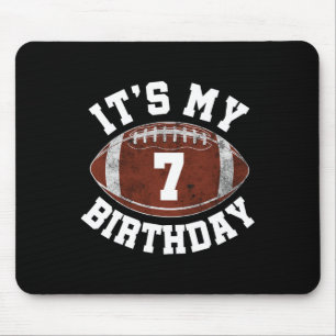 It's My 7th Birthday Boy 7 Year Old Football Playe Mouse Mat