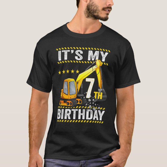 It's My 7th Birthday Boy Excavator Birthday 2015 Y T-Shirt (Front)