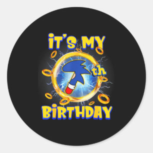 It's My 7th Birthday Boy Family Matching Party Fun Classic Round Sticker