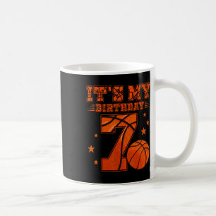 It's My 7th Birthday Boy Girl 7 Year Old Bysketbyl Coffee Mug
