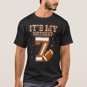 It's My 7th Birthday Boy Girl 7 Year Old Football T-Shirt