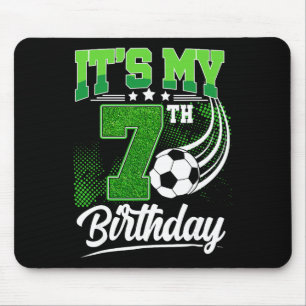 It's My 7th Birthday Boy Soccer Ll 7 Year Old Birt Mouse Mat