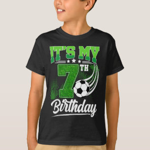 It's My 7th Birthday Boy Soccer Ll 7 Year Old Birt T-Shirt