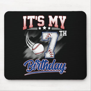 It's My 7th Birthday Bysebyll 7 Years Old Birthday Mouse Mat