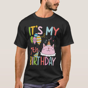It's My 7th Birthday - Cat T-Shirt