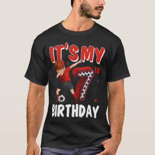 It's My 7th Birthday Dabbing 7 Year Old Soccer Pla T-Shirt