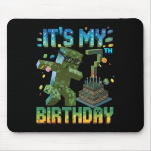 It's My 7th Birthday Gamer Pixel Number Birthday B Mouse Mat