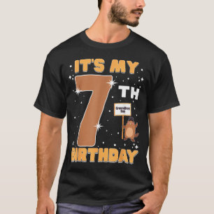 Its My 7th Birthday Groundhog Day 7 Years Old Girl T-Shirt