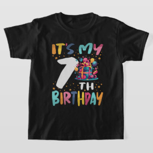 It's My 7th Birthday Happy Kids Birthday T-Shirt