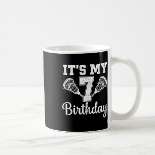 It's My 7th Birthday Lacrosse 7 Year Old Birthday  Coffee Mug