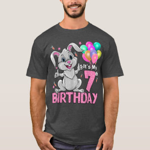 It's My 7th Birthday Rabbit 7th Birthday 7 Years O T-Shirt