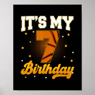 Its My 7th Birthday Sketll Boy 7 Years Old Gifts T Poster