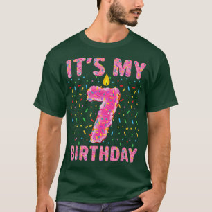 Its My 7th Birthday Sweet Doughnut 7 Years Old Fun T-Shirt