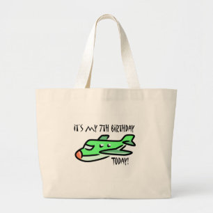 It's My 7th Birthday Today Large Tote Bag