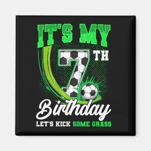 Its My 7th Soccer Birthday Boy Funny 7 Year Old Bd Magnet