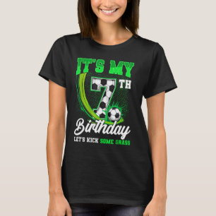 Its My 7th Soccer Birthday Boy Funny 7 Year Old Bd T-Shirt
