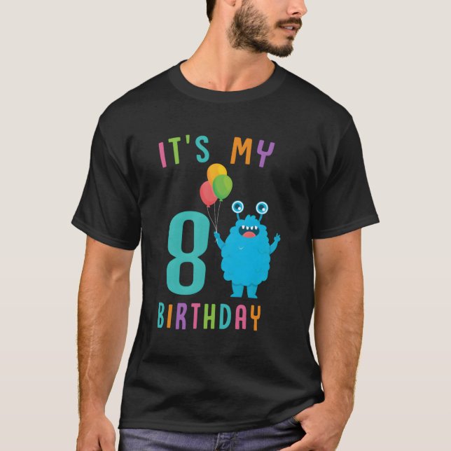 It'S My 8 Py Monster Halloween B-Day T-Shirt (Front)