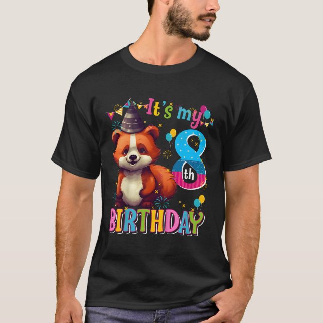 Its My 8Th 8 Red Panda T-Shirt (Front)