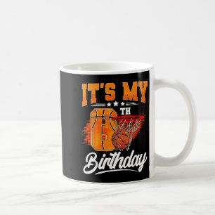 Its My 8th Birthday Boy Basketball 8 Year Old Bday Coffee Mug