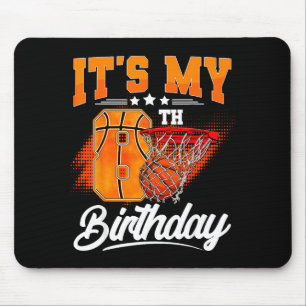 Its My 8th Birthday Boy Basketball 8 Year Old Bday Mouse Mat