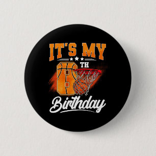 It's My 8th Birthday Boy Sketll 8 Year Old Bday Ki 6 Cm Round Badge