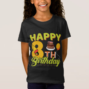 It's My 8th Birthday Bro 8 Year Old Boys Rainbow T-Shirt