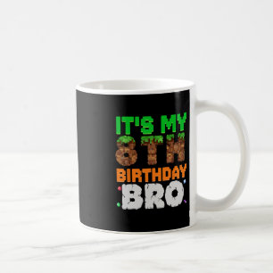 It's My 8th Birthday Bro Pixel Game 8 Year Old Bir Coffee Mug