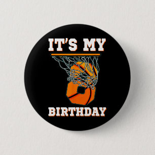 It's My 8th Birthday Bysketbyll Boy Party 8 Years 6 Cm Round Badge