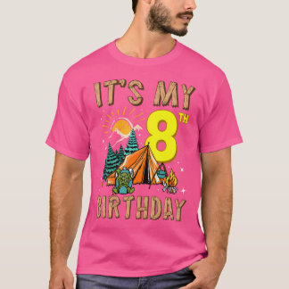 It'S My 8Th Birthday Camper 8 Year Old Camping Boy T-Shirt