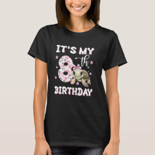 It's My 8th Birthday Cute Turtle Sea Fish Ocean An T-Shirt