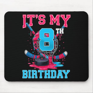 It's My 8th Birthday Hockey 8 Year Old Ice Cream D Mouse Mat
