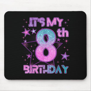 Its My 8th Birthday K-pop Girl 8 Year Birthday Mouse Mat