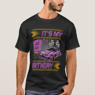 It's My 8th Birthday Race Car Party Outfit 8 Year T-Shirt