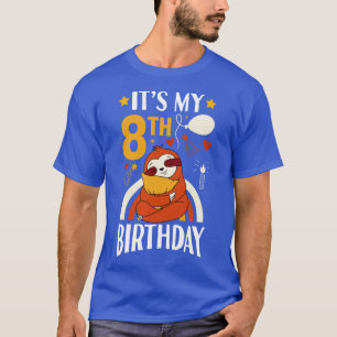 Its My 8th Birthday Sloth T-Shirt