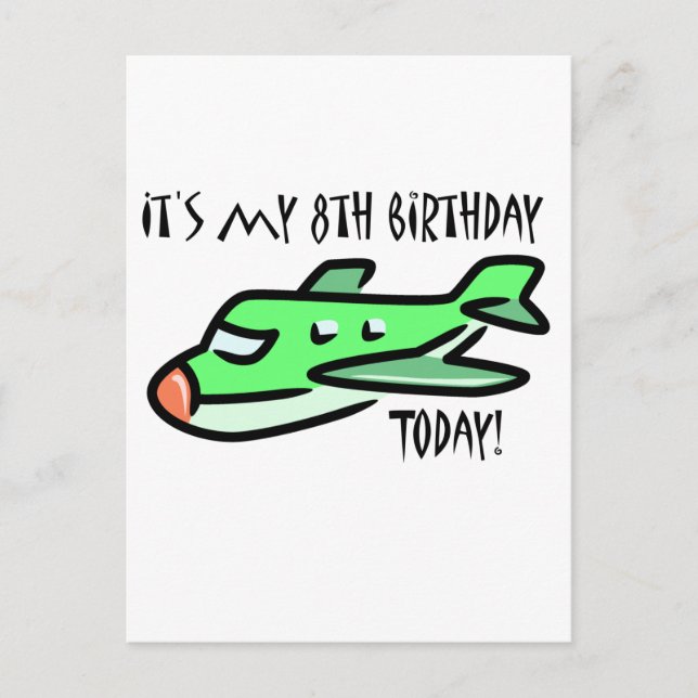 It's My 8th Birthday Today Postcard (Front)
