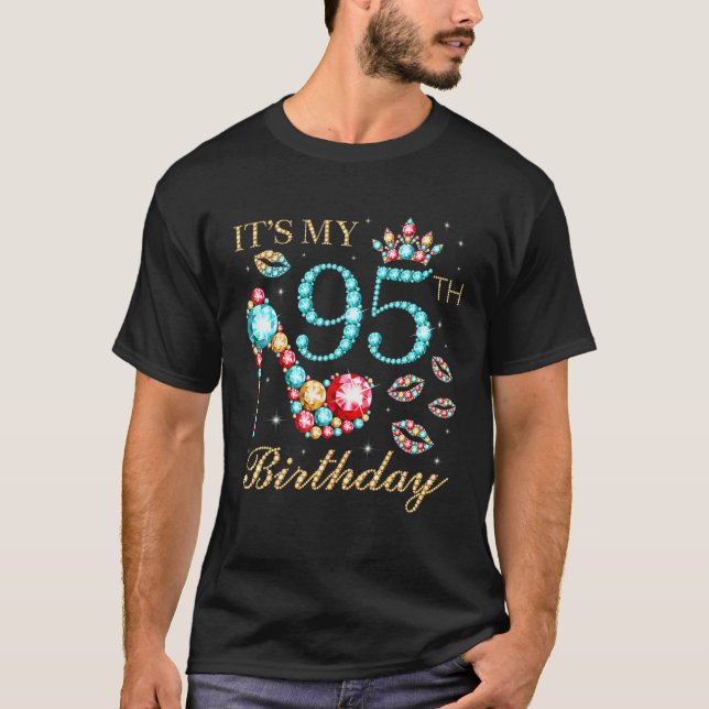 It's My 95Th Birthday Cute 95 Years Old Birthday Q T-Shirt (Front)