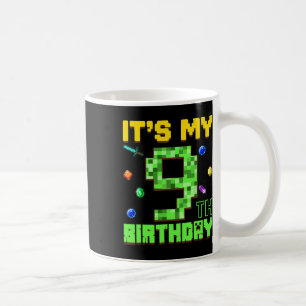It's My 9th Birthday 9 Year Old Boy Gamer Pixel Nu Coffee Mug