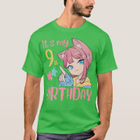 It's My 9th Birthday Anime Birthday Girl 9 Years O