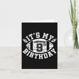 It's My 9th Birthday Boy 9 Year Old Football Playe Card