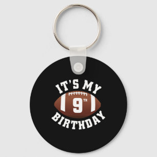It's My 9th Birthday Boy 9 Year Old Football Playe Key Ring