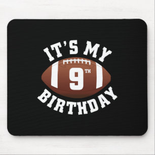 It's My 9th Birthday Boy 9 Year Old Football Playe Mouse Mat