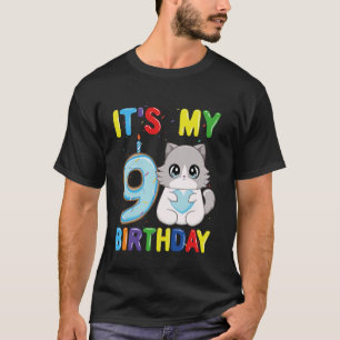 It's My 9th Birthday Boy 9 Year Old Ragdoll Cat T-Shirt