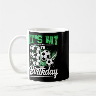 It's My 9th Birthday Boy Soccer Ll 9 Year Old Numb Coffee Mug